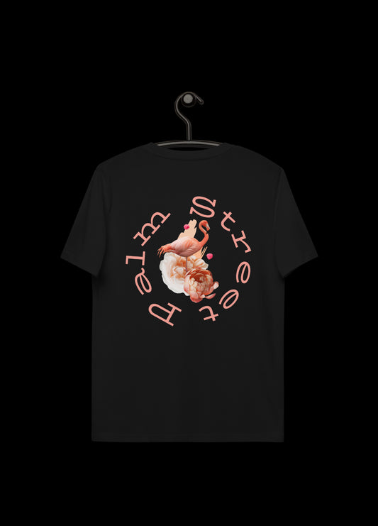 „Flamingo Street“ organic cotton t-shirt