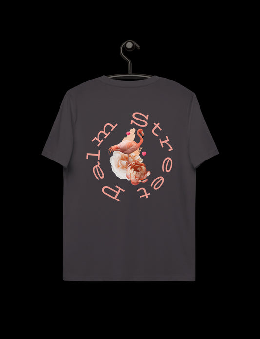 „Flamingo Street“ organic cotton t-shirt