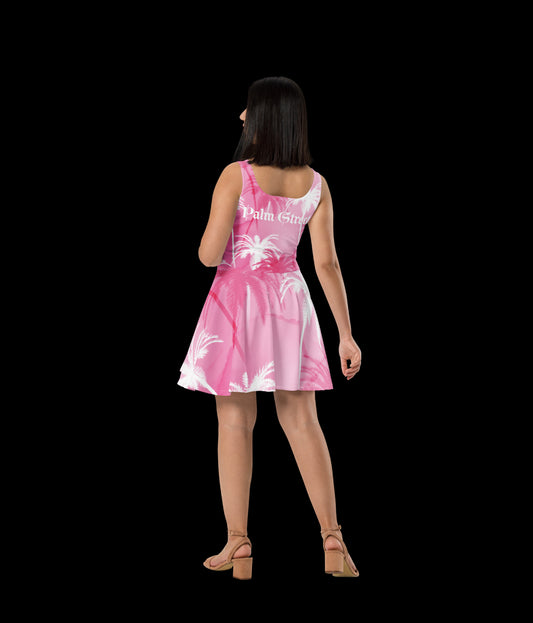 „Pink Palm’s“ Skater Dress