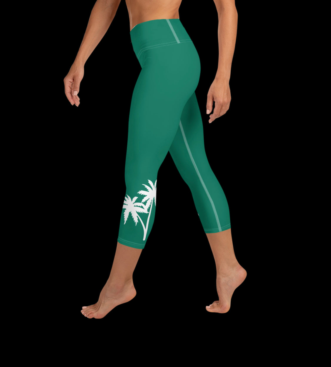 Green Yoga Capri Leggings