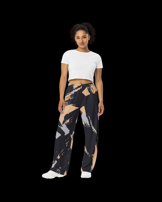 Artistic wide-leg pants