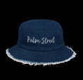 Load image into Gallery viewer, „Palm Street“ Distressed denim bucket hat
