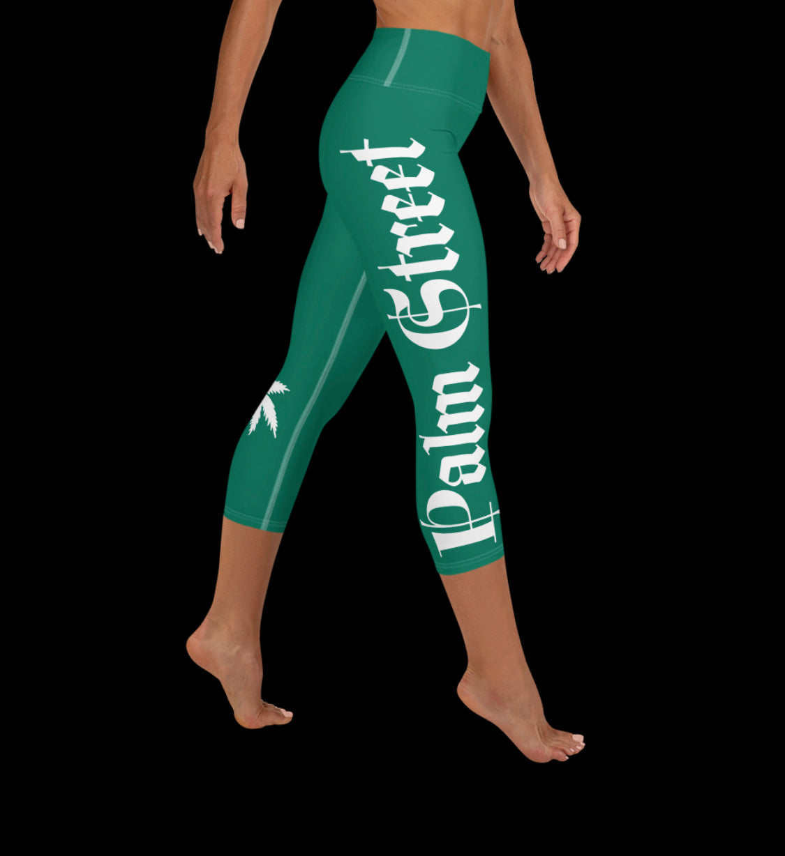 Green Yoga Capri Leggings